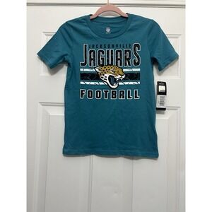 Youth Small 5-8 NFL Jacksonville Jaguars Logo Print Tee Cotton T-Shirt NEW